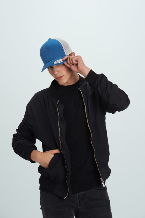 Retro-trucker-kasket i to farver