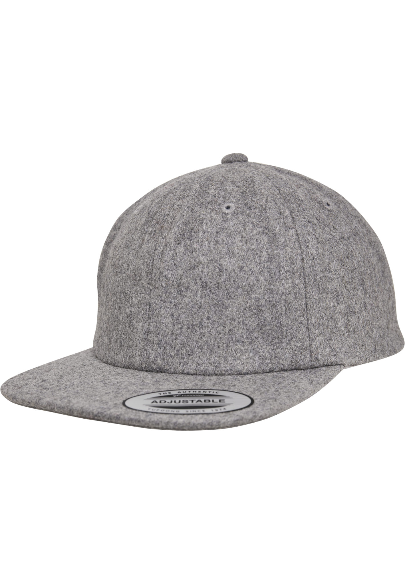 Yupoong® Adjustable Melton Cap Snapback Grey One Size