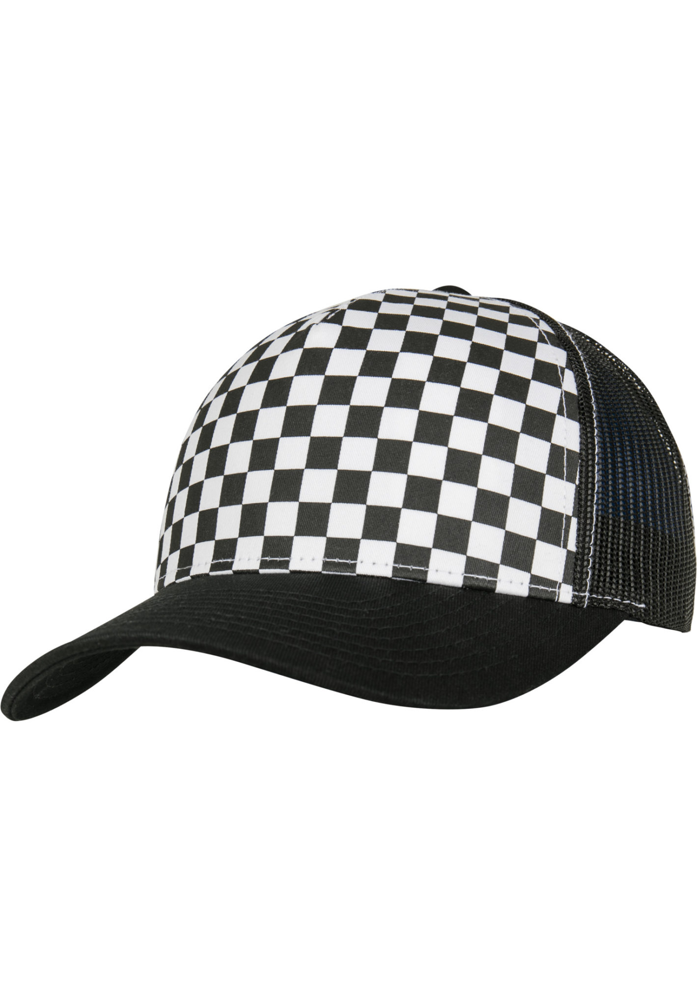 YP Classics® Checkerboard Retro Trucker Cap Black White One Size