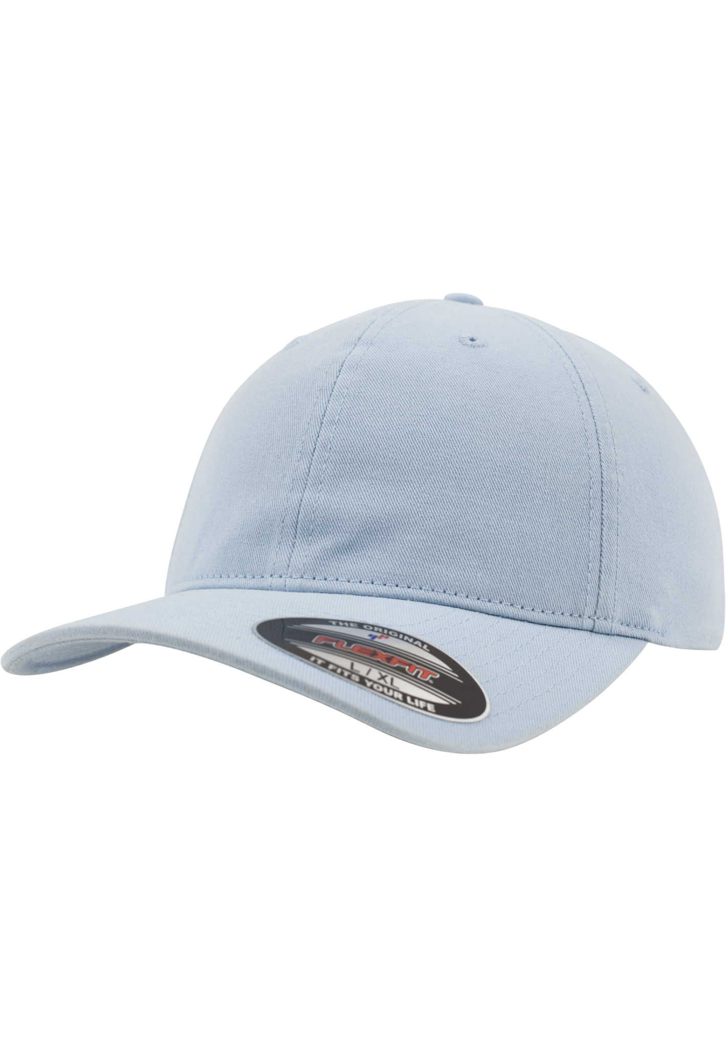 Flexfit® vasket kasket, lyseblå, S/M, L/XL