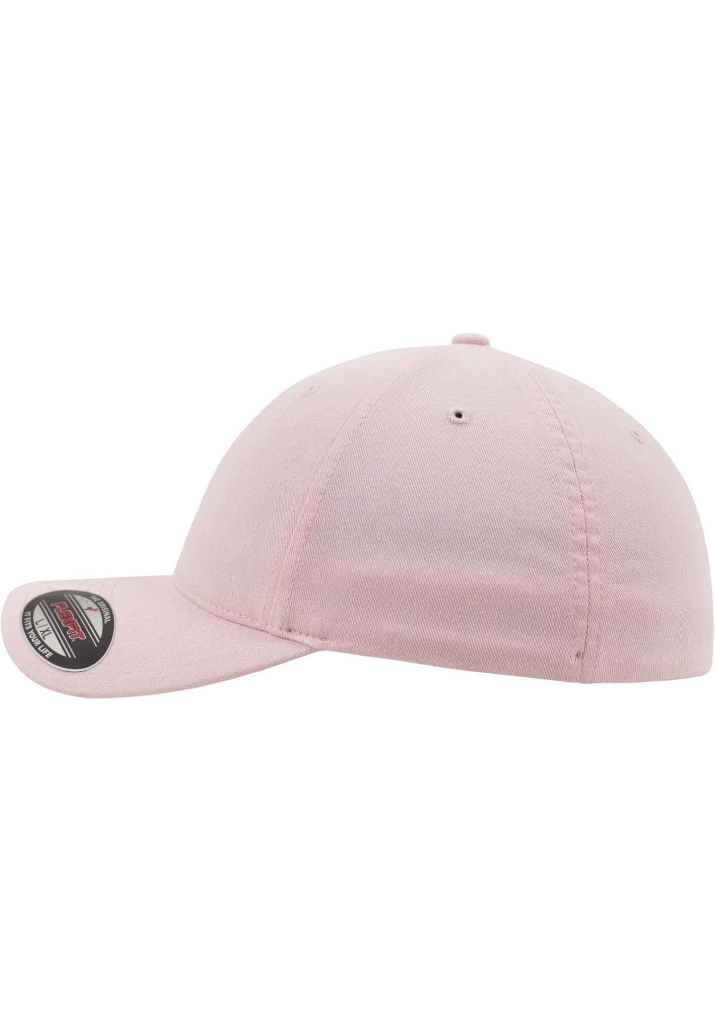 Flexfit®-kasket i vasket bomuld, lyserød, størrelser S/M/L/XL